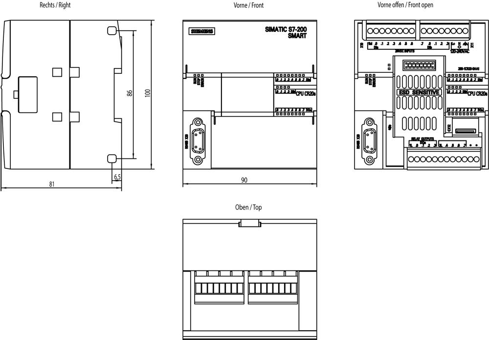 SIEMENS Programmable Logic Controller 6ES72881CR200AA1 24 V_1