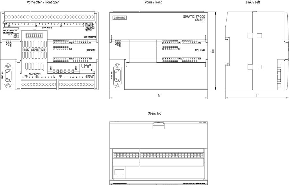 SIEMENS Programmable Logic Controller 6ES72881SR400AA1 24 V_1