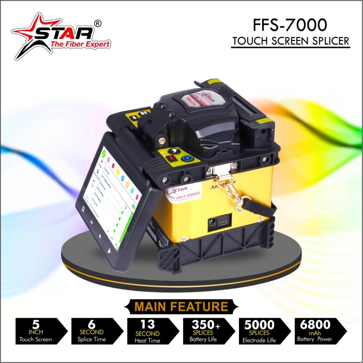 STAR FFS-7000 Touch Screen High Precision Core Alignment Fusion Splicer for Fiber Optic_1