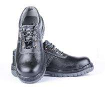 Hillson Panther Buff Leather Steel Toe Safety Shoes Black_0