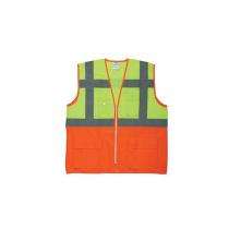 UTEX Polyester Safety Jackets Standard Sleeveless Twine Colour Orange and Green_0
