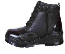 Hillson Leather Plain Toe Safety Shoes Black_0
