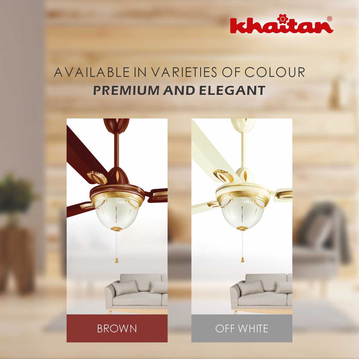 Khaitan Standard 1200 mm 3 Blades 55 W Off White Ceiling Fans_2