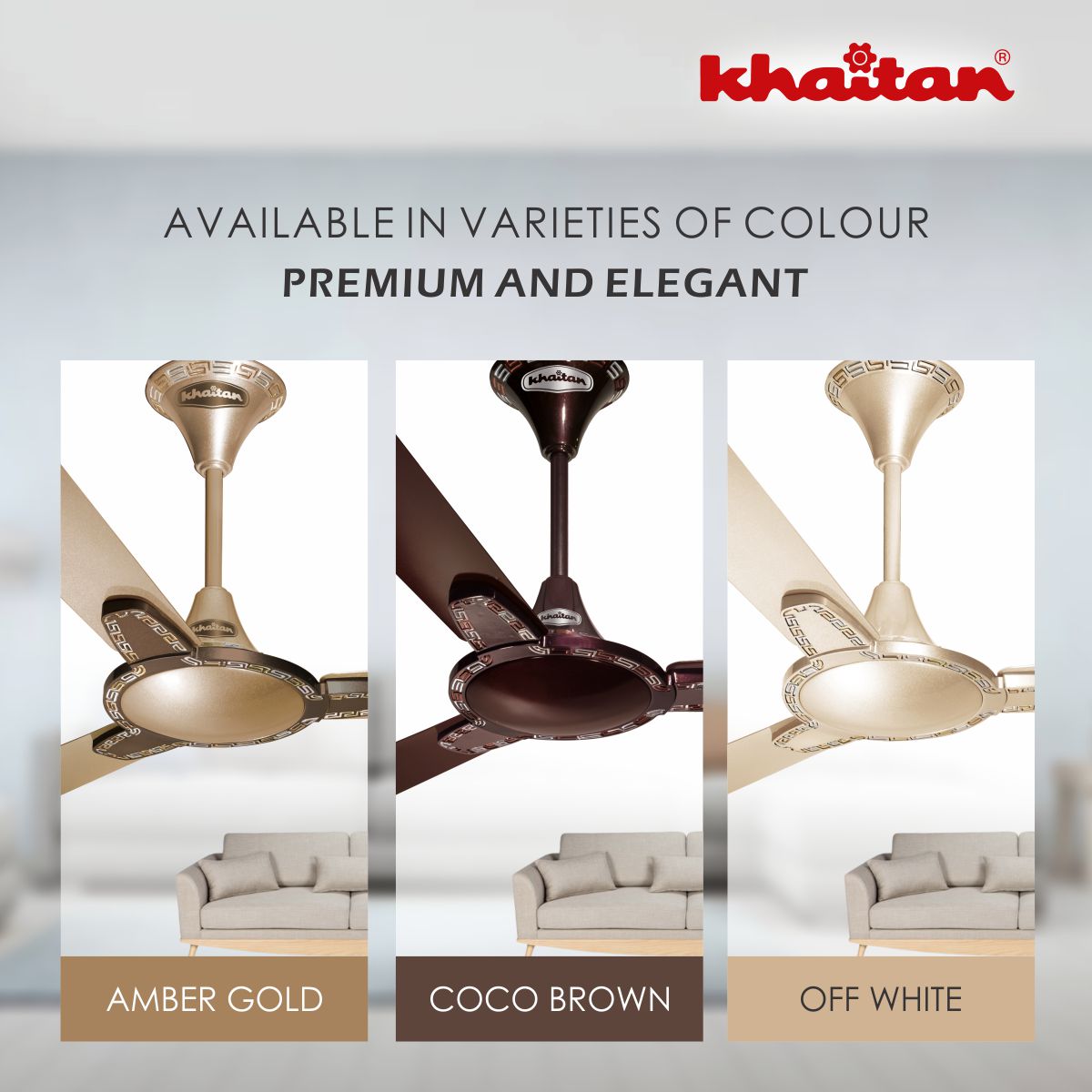 Khaitan Standard 1200 mm 3 Blades 52 W Electric Blue Ceiling Fans_3