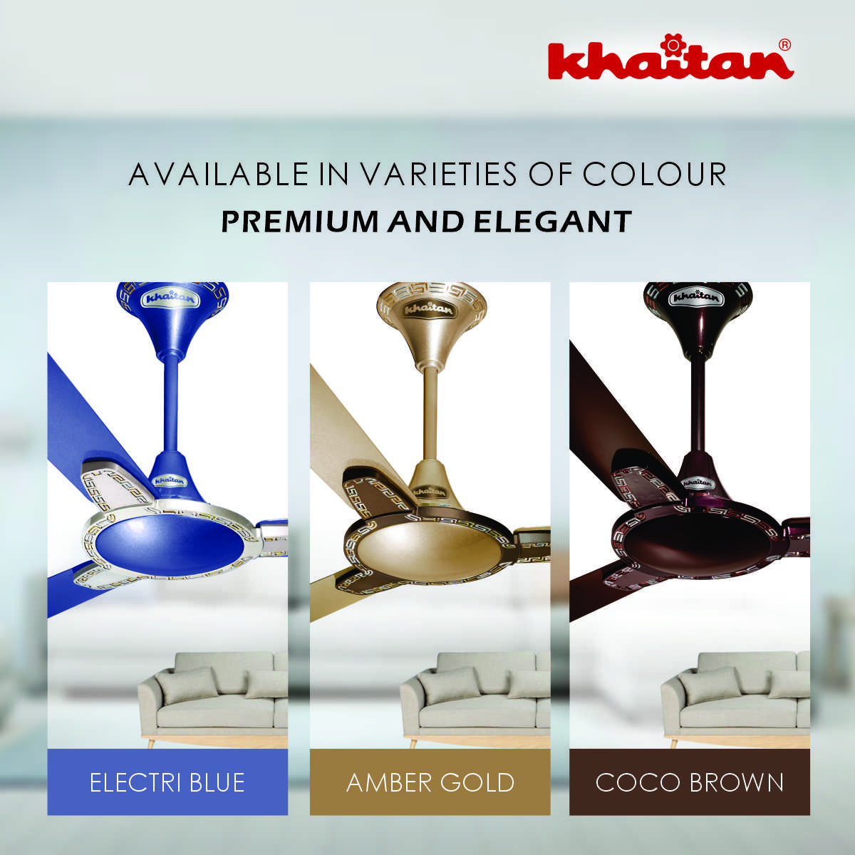 Khaitan Standard 1200 mm 3 Blades 52 W Pearl White Ceiling Fans_2
