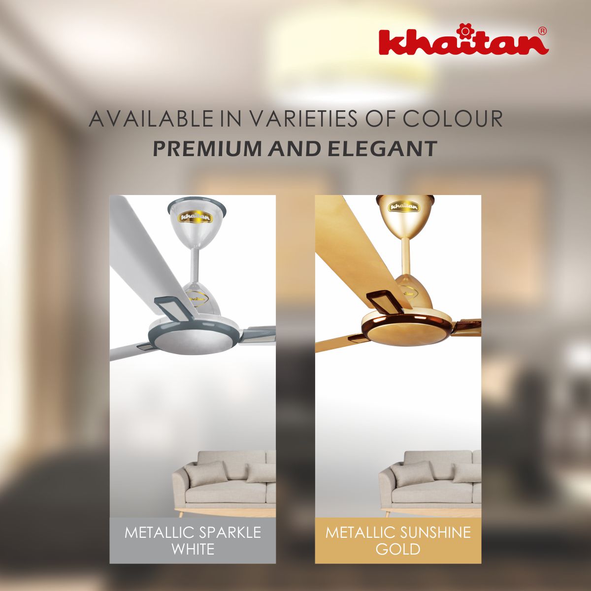 Khaitan Standard 1200 mm 3 Blades 52 W Metallic Euro Copper Ceiling Fans_2