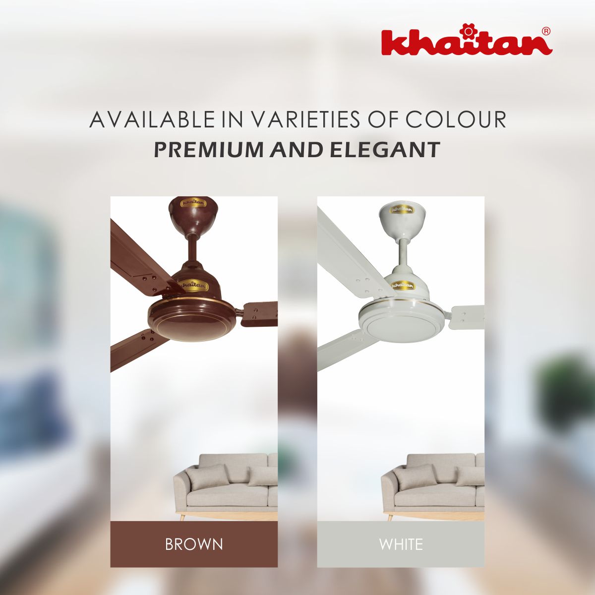 Khaitan Standard 1200 mm 3 Blades 30 W Off White Ceiling Fans_2