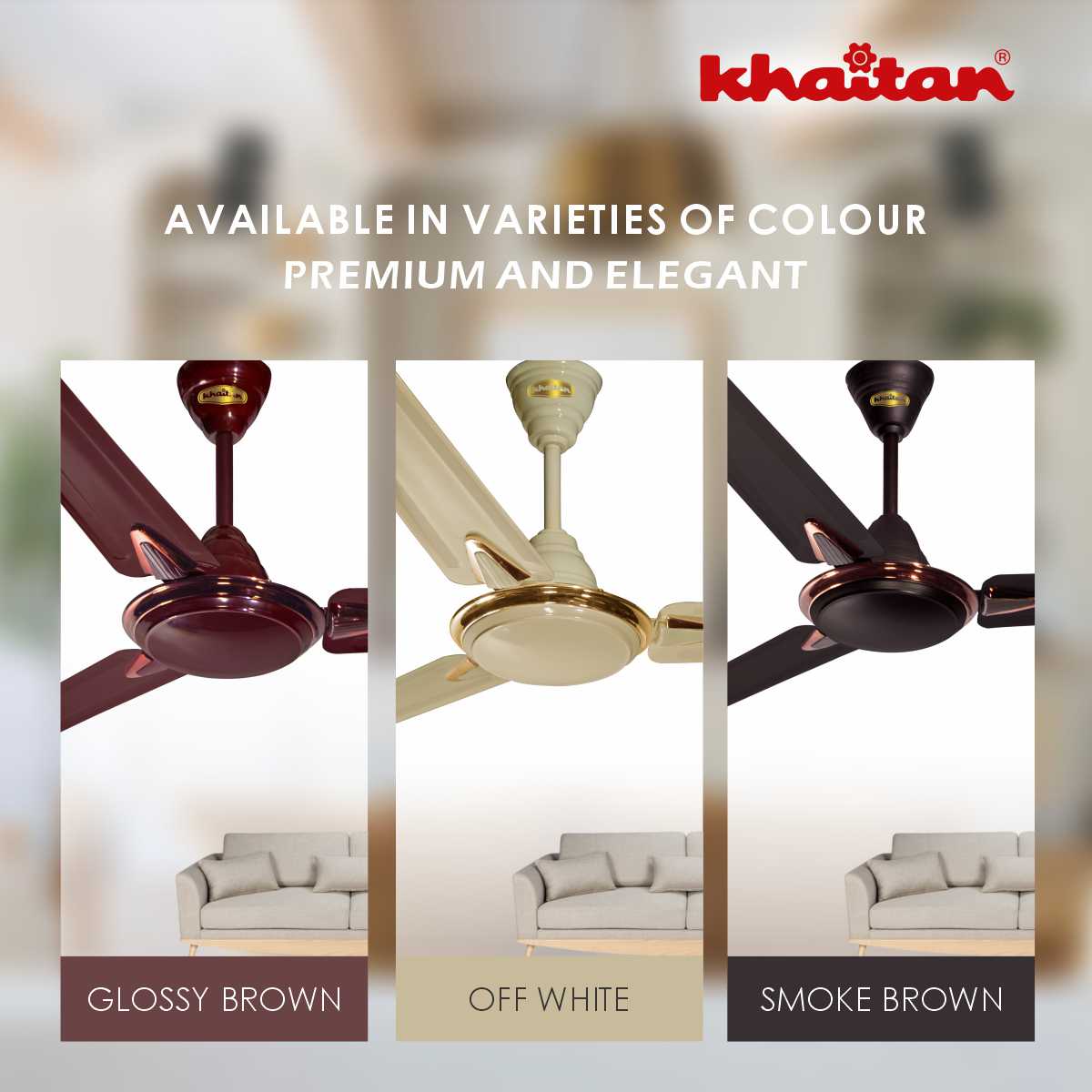 Khaitan Standard 1200 mm 3 Blades 50 W Timber Gold Ceiling Fans_2
