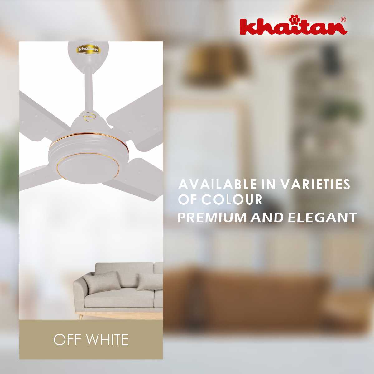 Khaitan Standard 600 mm 4 Blades 70 W Brown Ceiling Fans_2