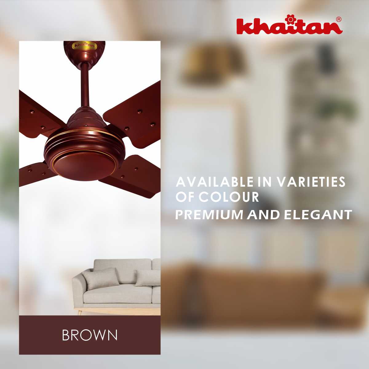 Khaitan Standard 600 mm 4 Blades 70 W Off White Ceiling Fans_2