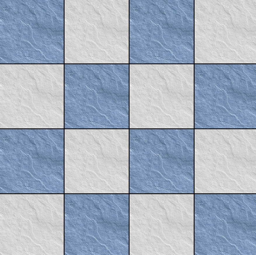 Stylem Rustic Series 400 x 400 mm 3005 - Blue Rustic Vitrified Tile_1