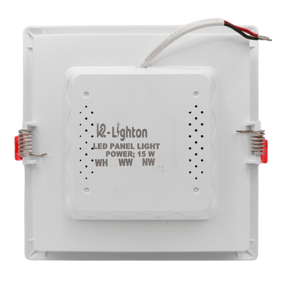 K2-Lighton 15 W Square Warm White 150 x 150 x 30 mm LED Panel Lights Recessed Mounted_1