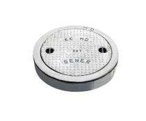 KK Precast Manhole Cover Concrete Chequered Finish 560 mm_0