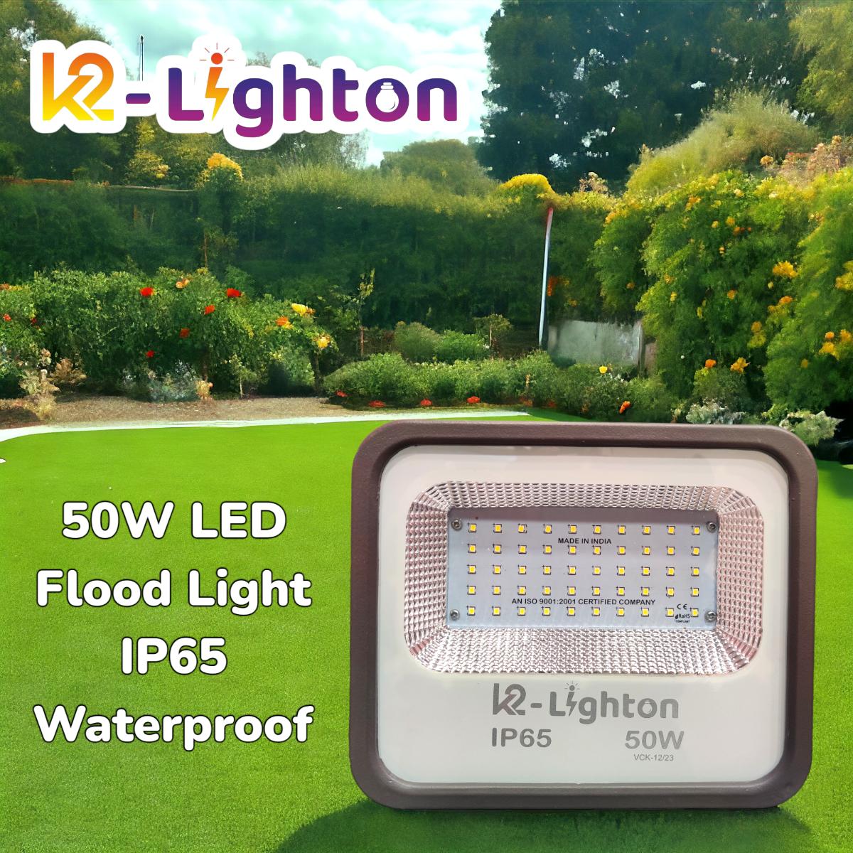 K2-Lighton 50 W Cool White IP65 4 kV 6000 Lumen EFL50 LED Flood Lights_2