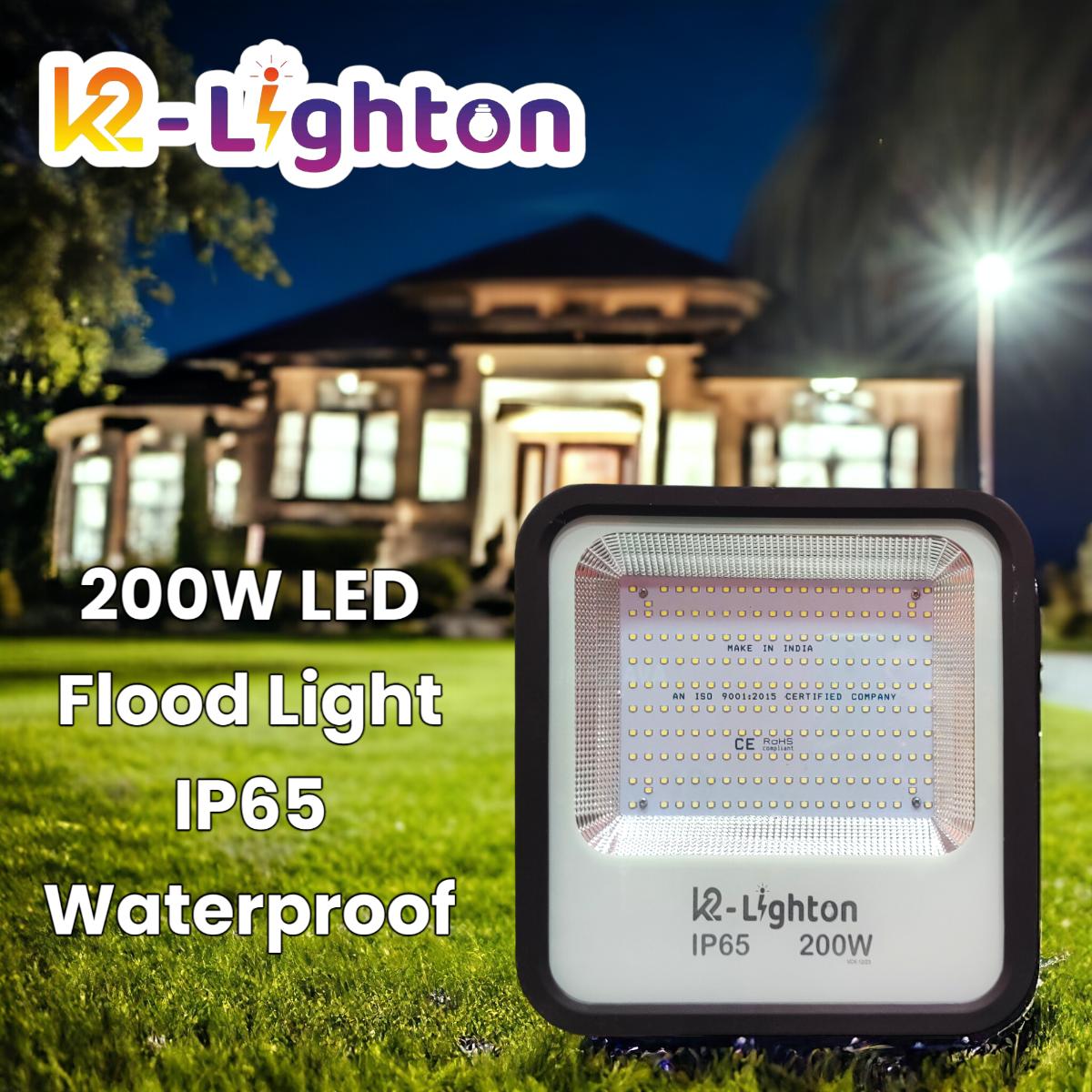 K2-Lighton 200 W Cool White IP65 4 kV 24000 Lumen EFL200 LED Flood Lights_2