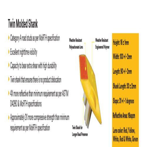 3M Polycarbonate Body & Lens Raised Pavement Marker Stud Road Stud RPM 290 I 2R-Honeycomb Molded_1