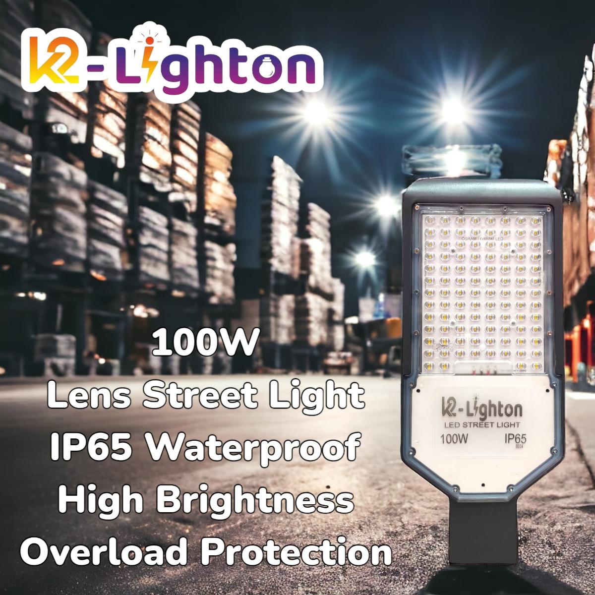 K2-Lighton 100 W Cool White IP65 4 kV LED Street Lights_2