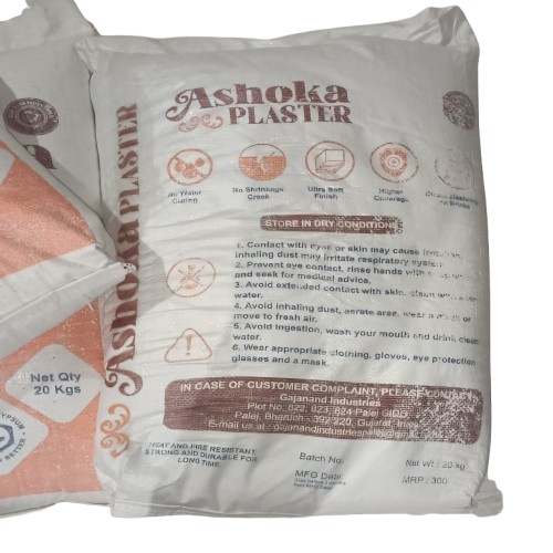 ASHOKA PLASTER Elite One Coat Type A Gypsum Plasters 20 kg White_1