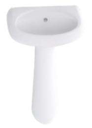 Hindware Wash Basin DELTA 10010 Full Pedestal_0