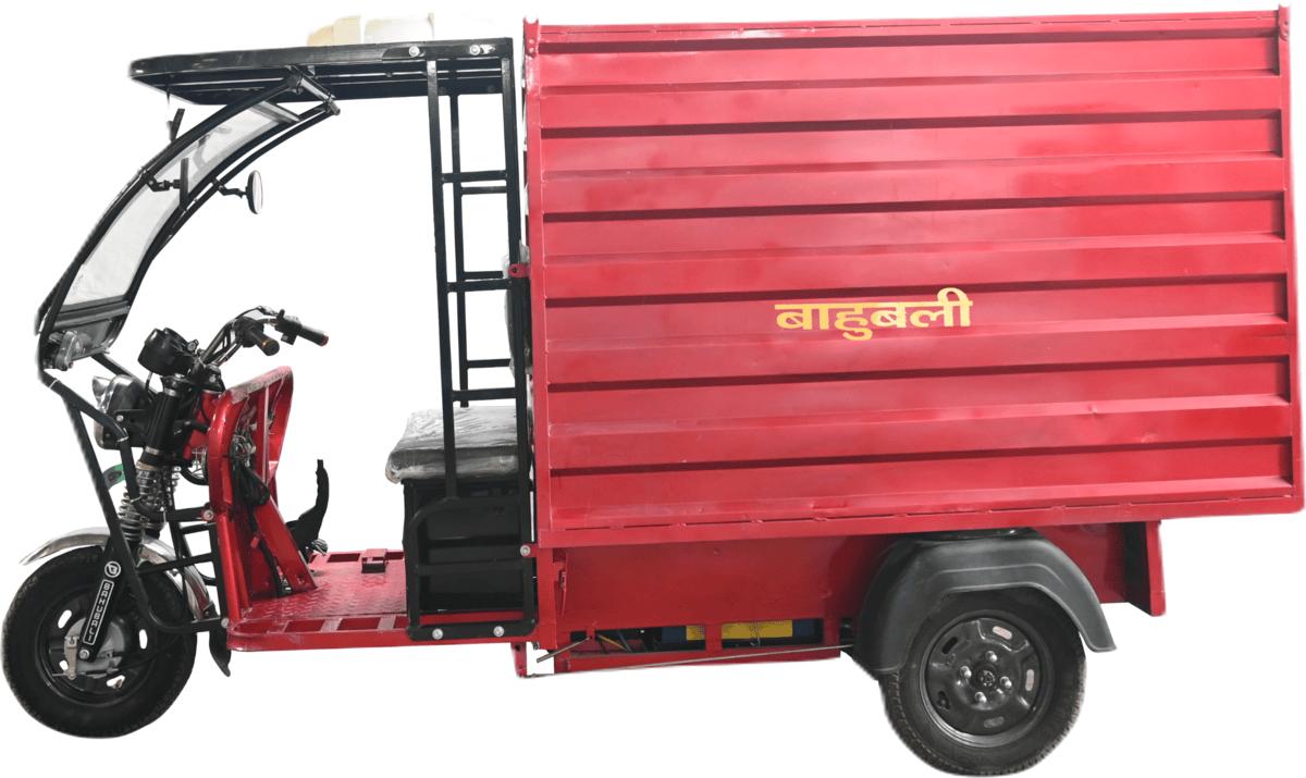 Bahubali Close Body Loader Red Electric Rickshaw Loader_2