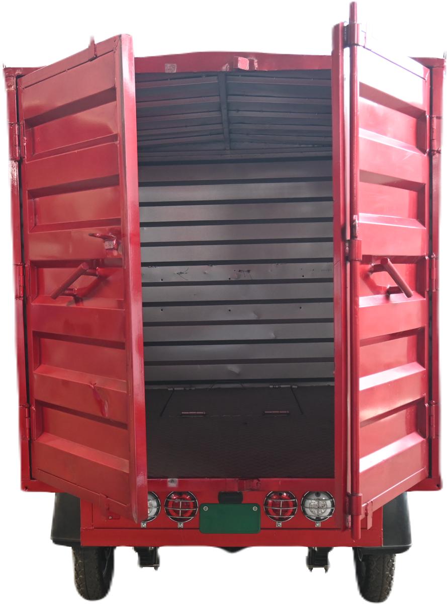 Bahubali Close Body Loader Red Electric Rickshaw Loader_3