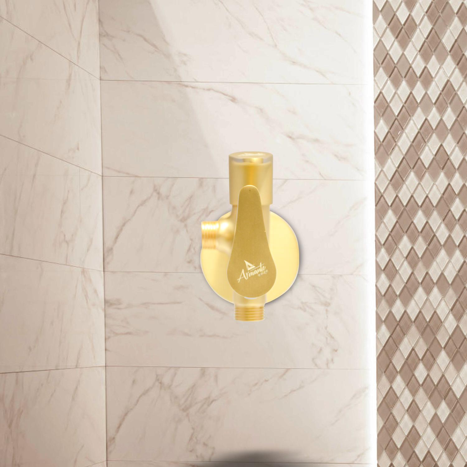 D&B Bathware Brushed Gold Matt Finish Angle Cock Faucet 2 way Angle-valve - 3310_1