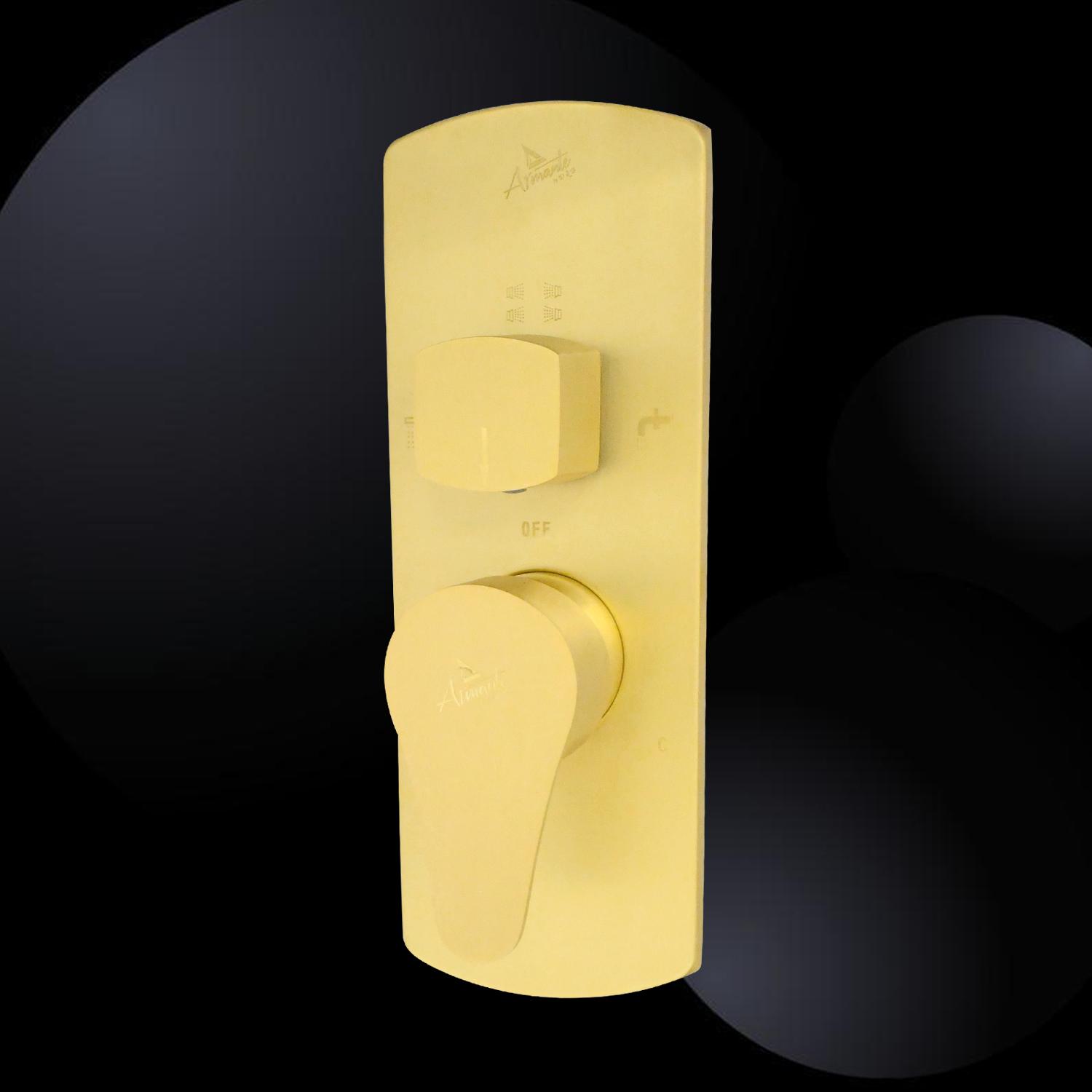 D&B Bathware Brushed Gold Matt Finish Diverter Faucet Hydra Turbo - 3OULAP_2