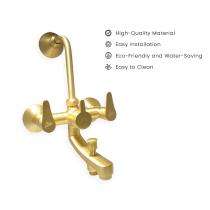 D&B Bathware Brushed Gold Matt Finish Wall Mixers Faucet 3-in-1 - 3307_0