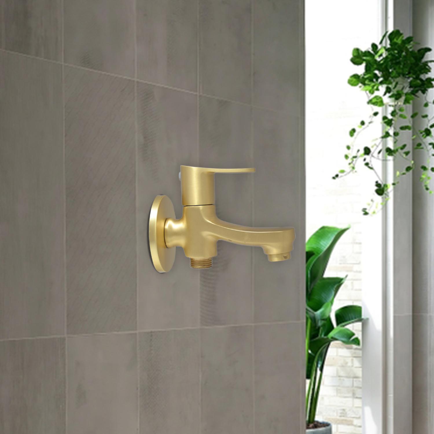 D&B Bathware Brushed Gold Matt Finish Bib Cocks Faucet 2-Way Bib-Cock - 3309_3