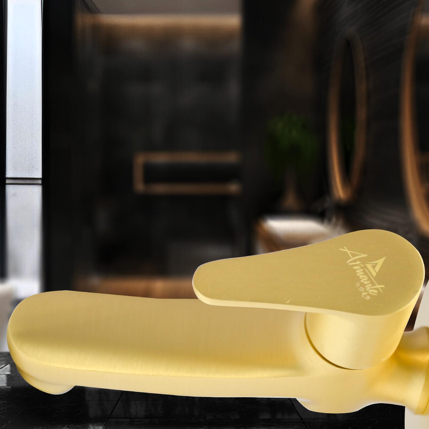 D&B Bathware Brushed Gold Matt Finish Bib Cocks Faucet Long Body Tap - 3303_2