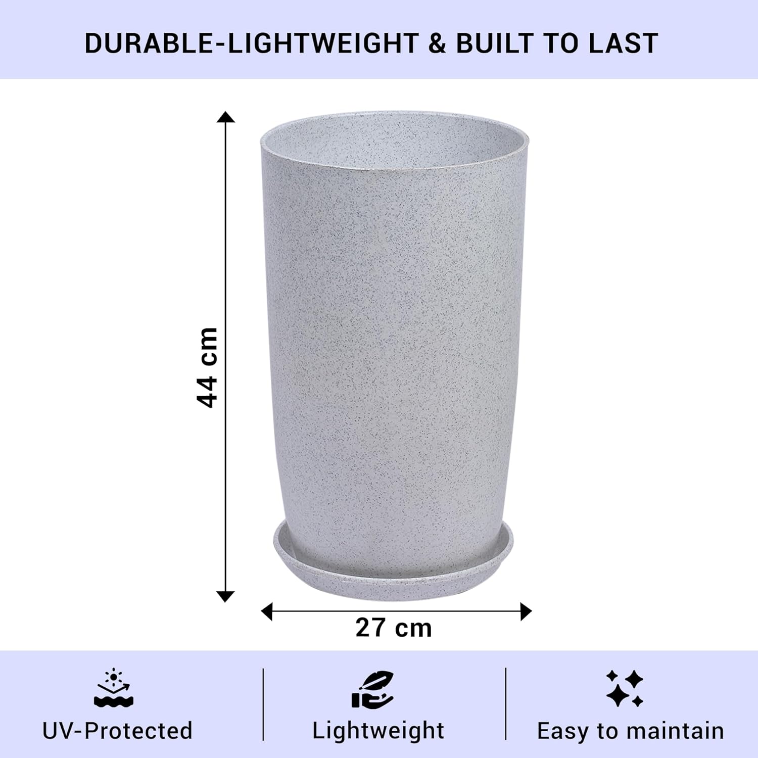 German Polymer Pot Planter White_2