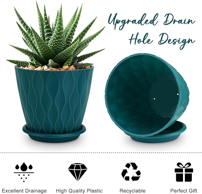 SR Plastic Pot Planter Dark Green_1