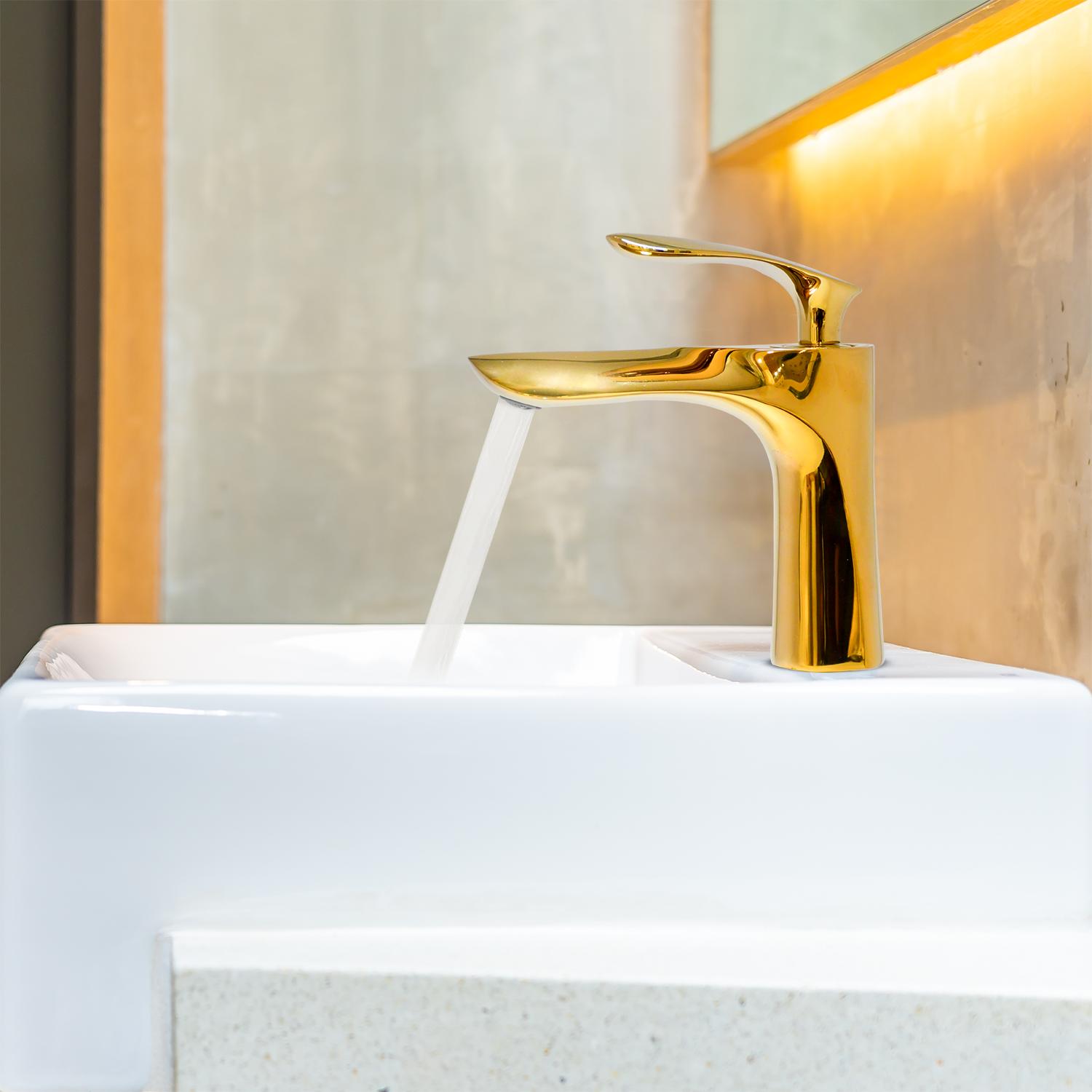 D&B Bathware Polished Basin Mixers Faucet Nautica - 6117 Gold_3