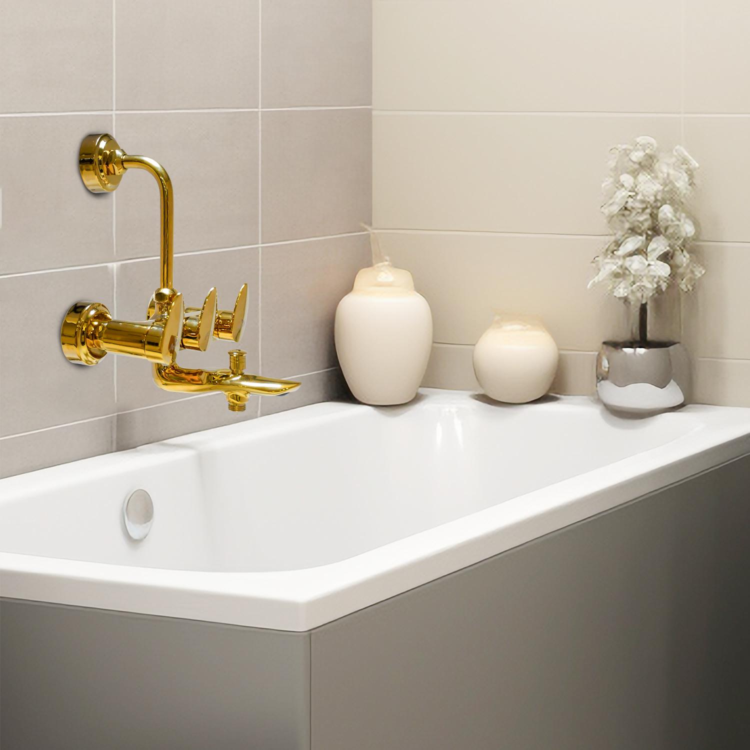 D&B Bathware Polished Wall Mixers Faucet Nautica-6107 Gold_3