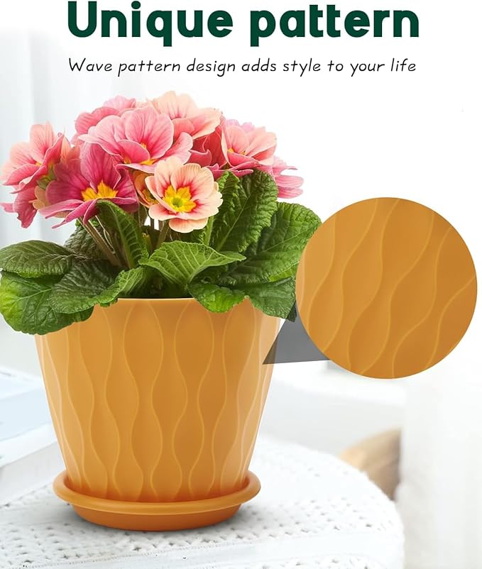 SR Plastic Pot Planter Yellow_1