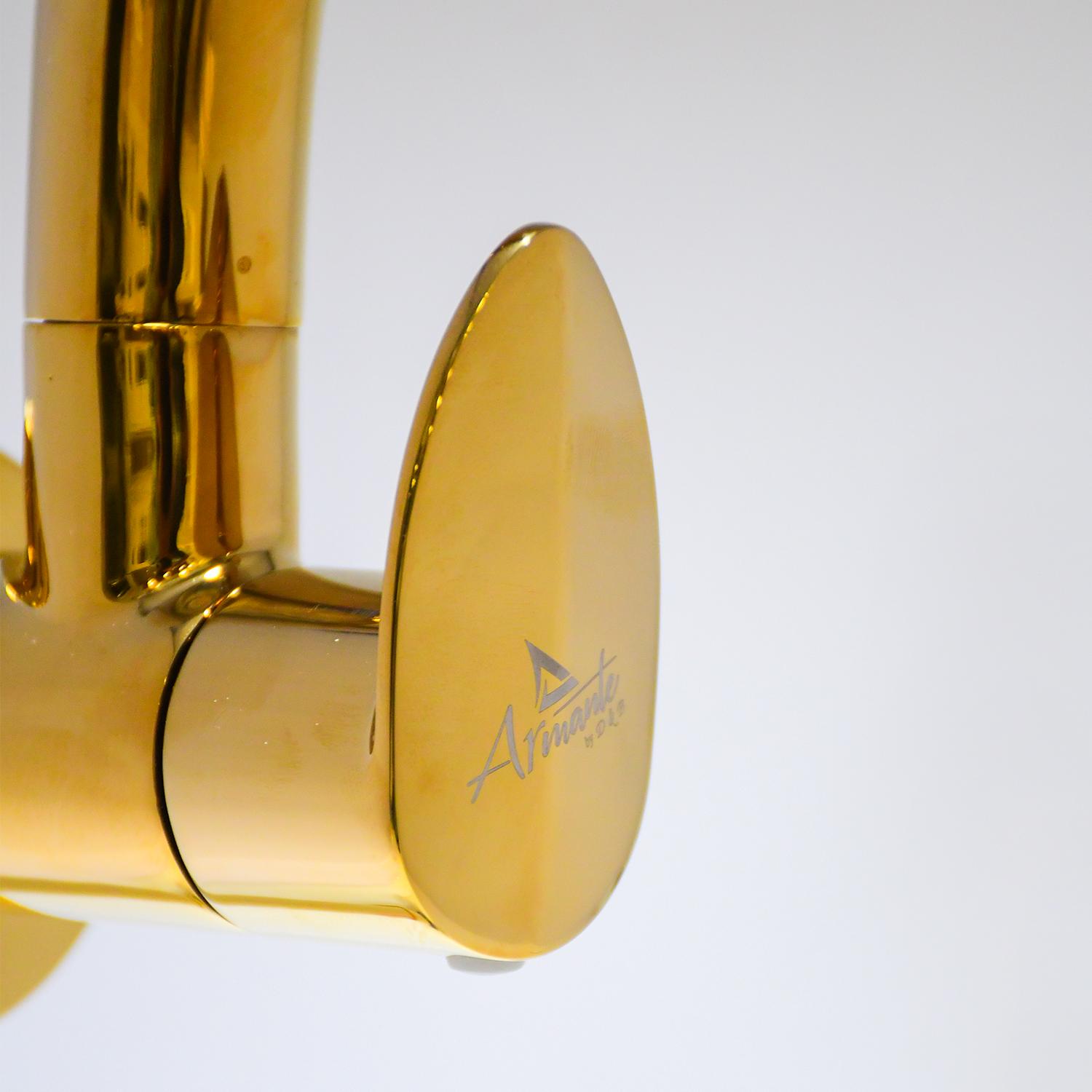 D&B Bathware Polished Sink Cocks Faucet NAUTICA-6111 GOLD_2