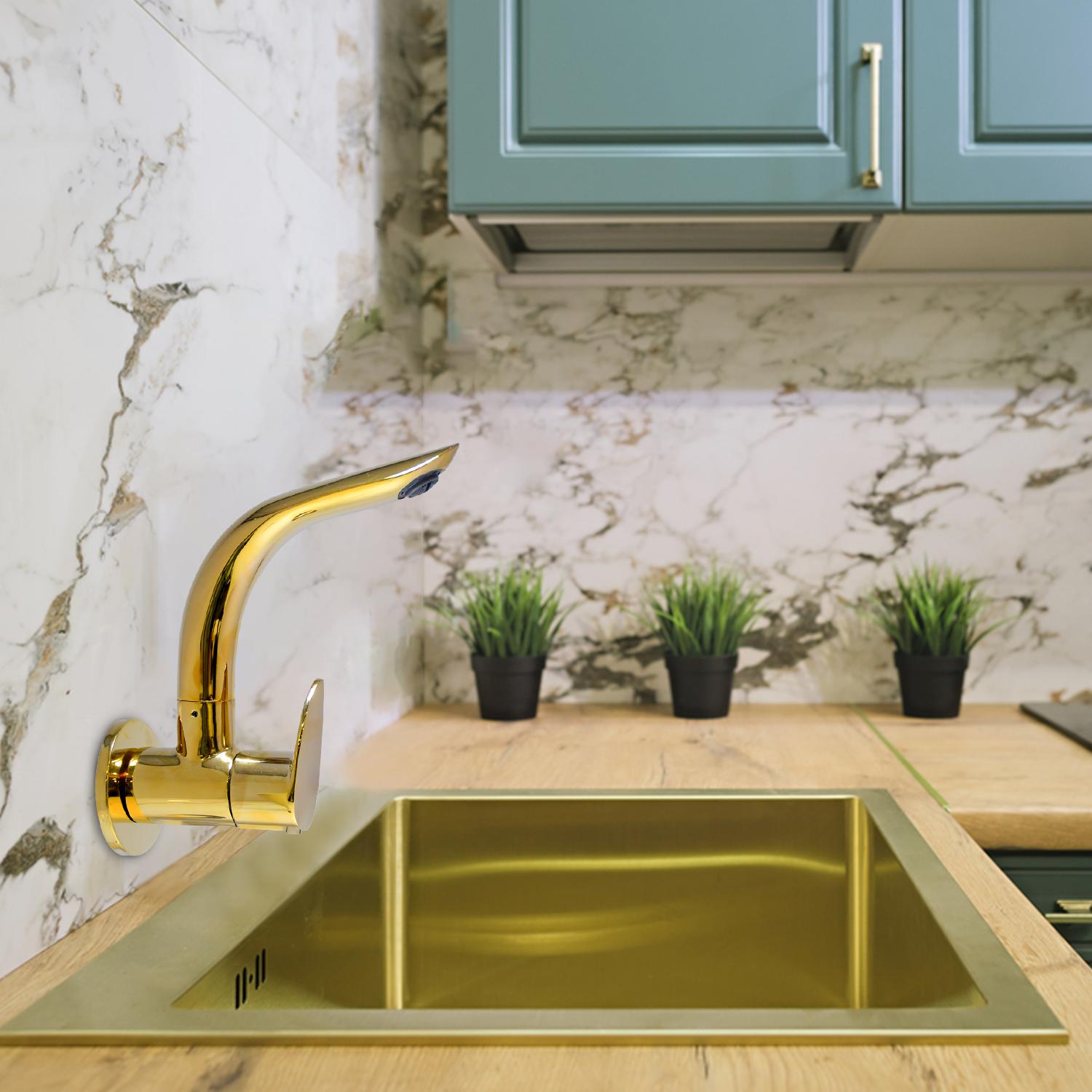 D&B Bathware Polished Sink Cocks Faucet NAUTICA-6111 GOLD_3