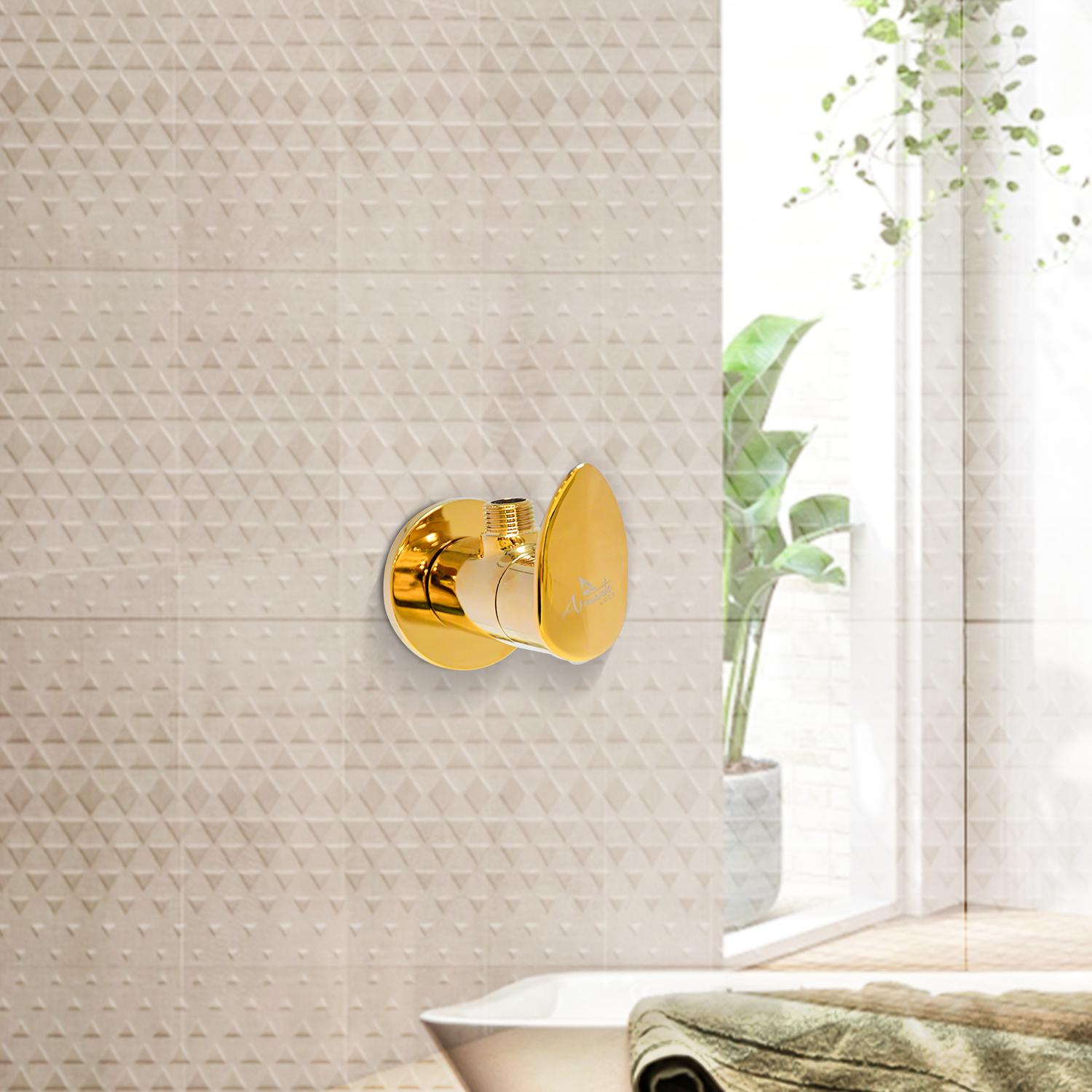 D&B Bathware Polished Angle Cock Faucet NAUTICA-6102 GOLD_1