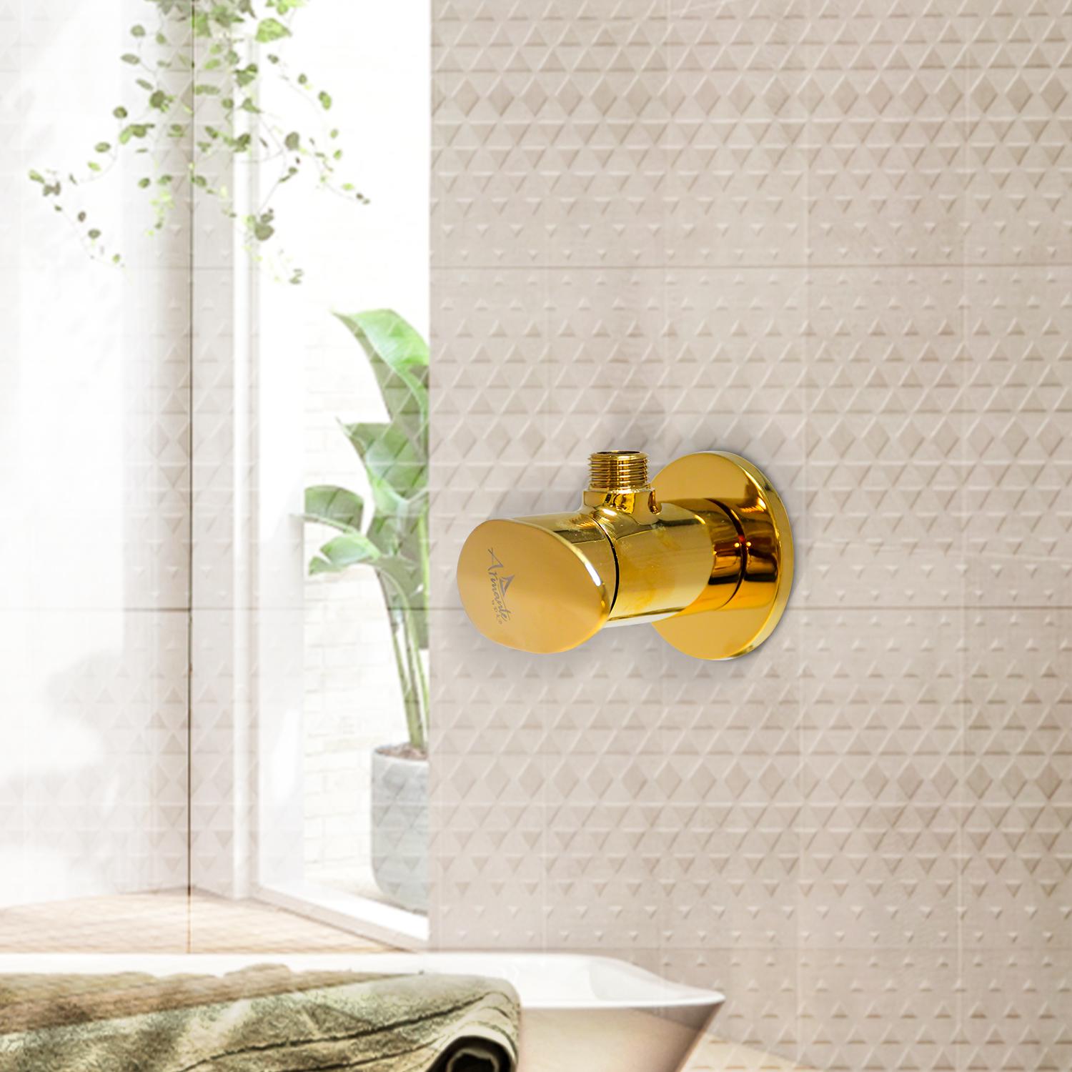 D&B Bathware Polished Angle Cock Faucet NAUTICA-6102 GOLD_2