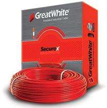 GreatWhite 10 sqmm HRFR Electric Wire Red 90 m_0