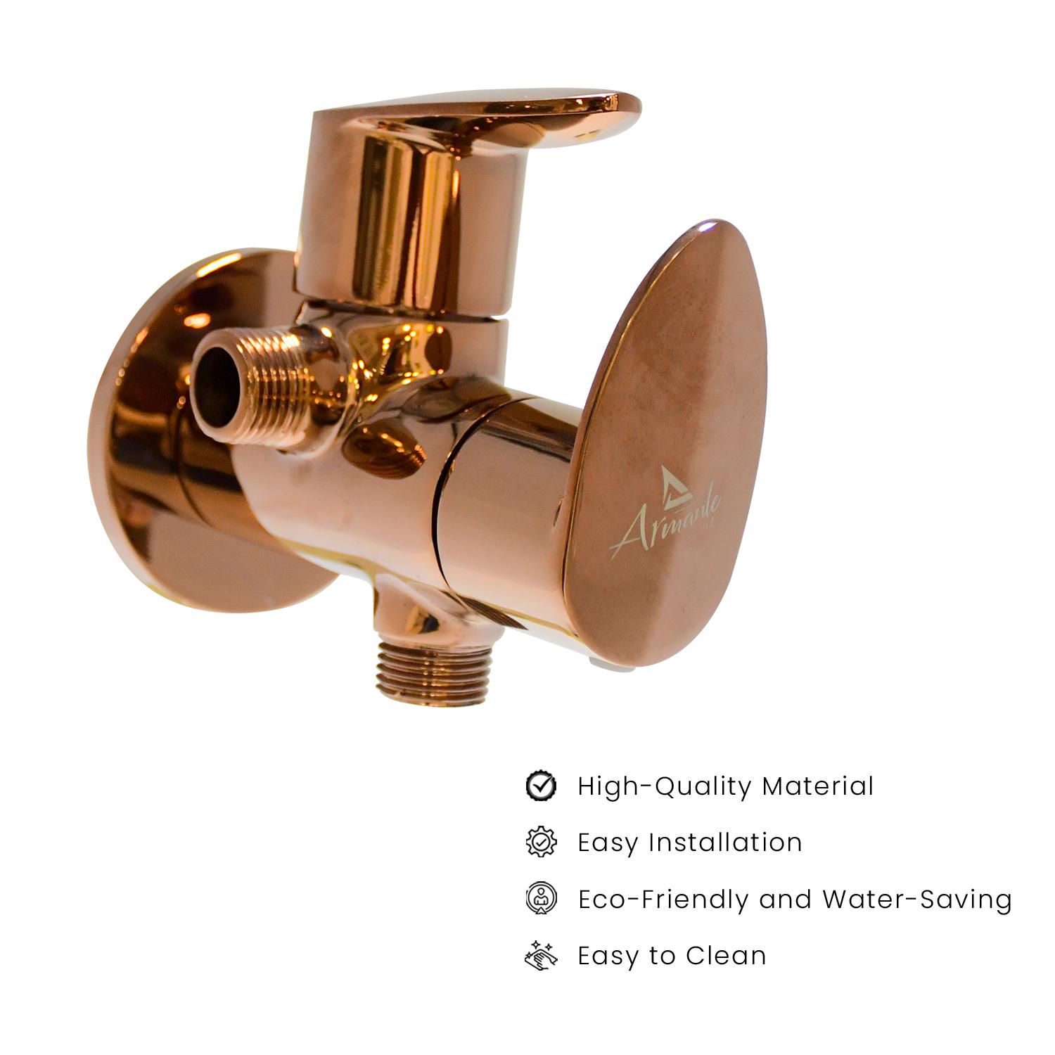 D&B Bathware Polished Angle Cock Faucet NAUTICA-6109 Rose_3