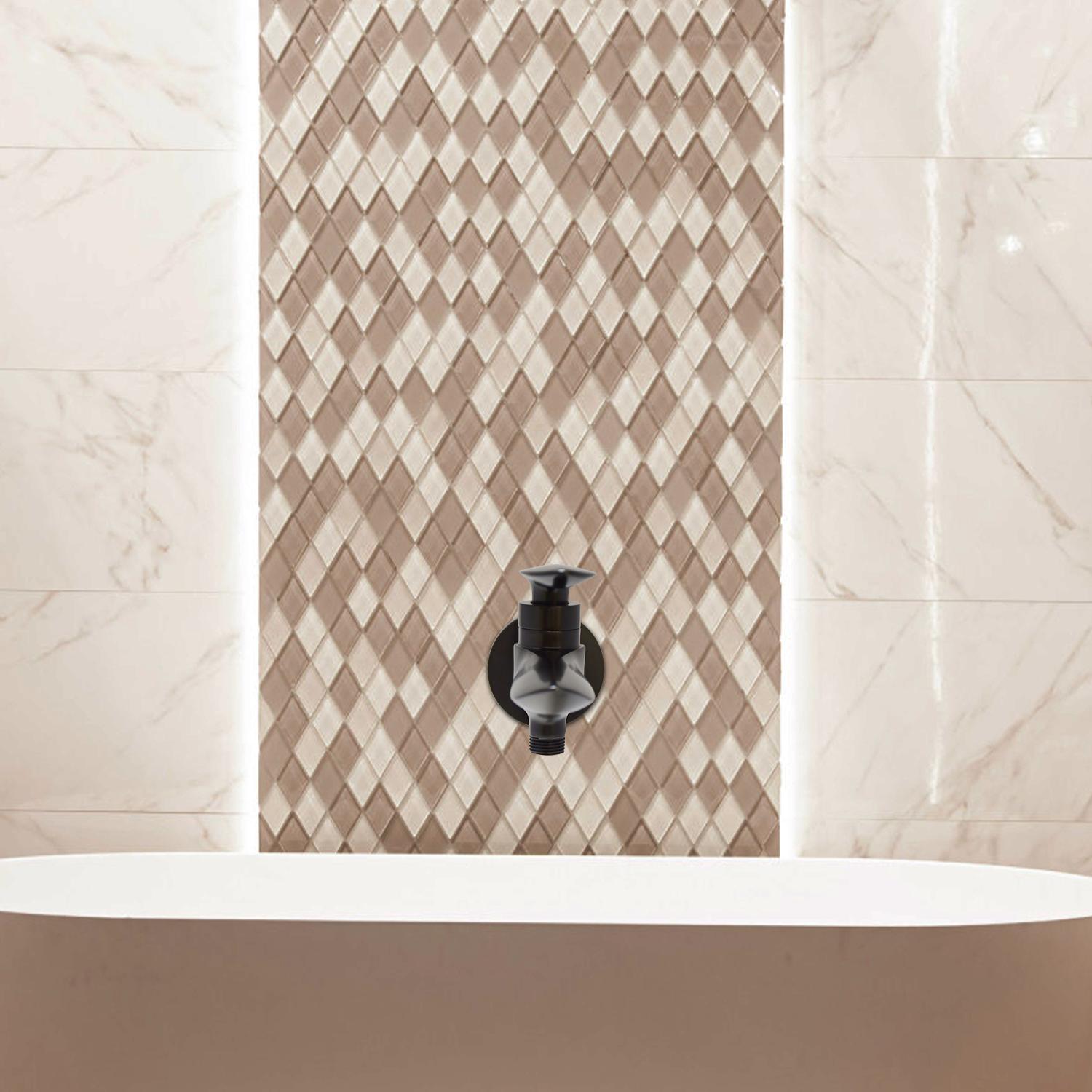 D&B Bathware Polished Bib Cocks Faucet NAUTICA-6109 2 WAY BLACK_2