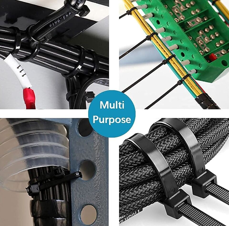 Nylon 66 100 mm 2.5 mm Cable Ties Black_2