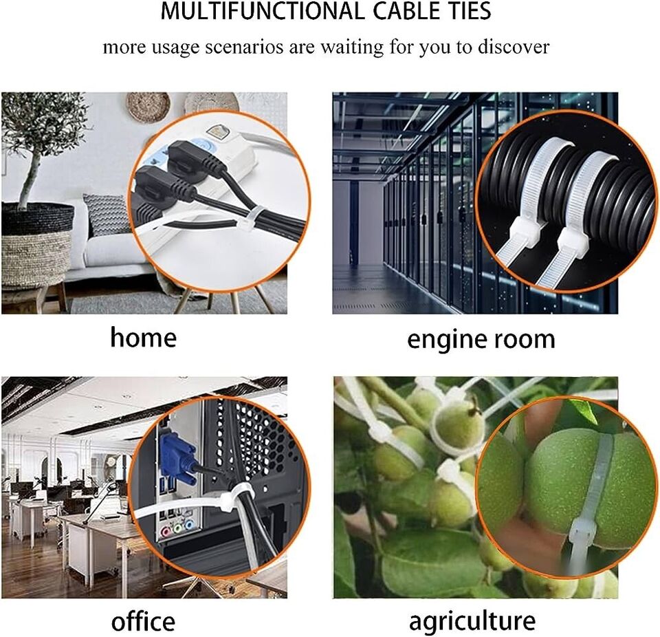 Nylon 66 450 mm 4.8 mm Cable Ties Black_2