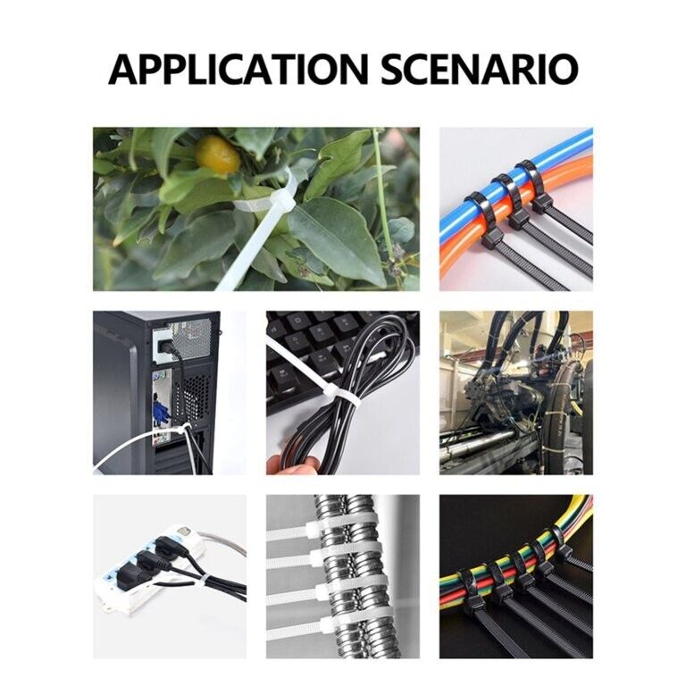 CLAMPS-N-CLAMPS Nylon 66 550 mm 7.6 mm Cable Ties Black_3