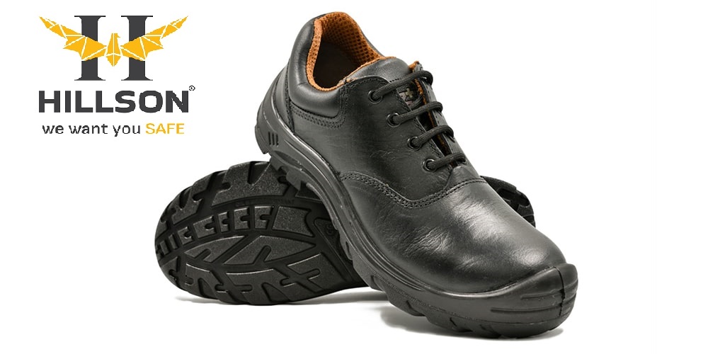 Hillson MF-01 Leather Steel Toe Safety Shoes Black_1