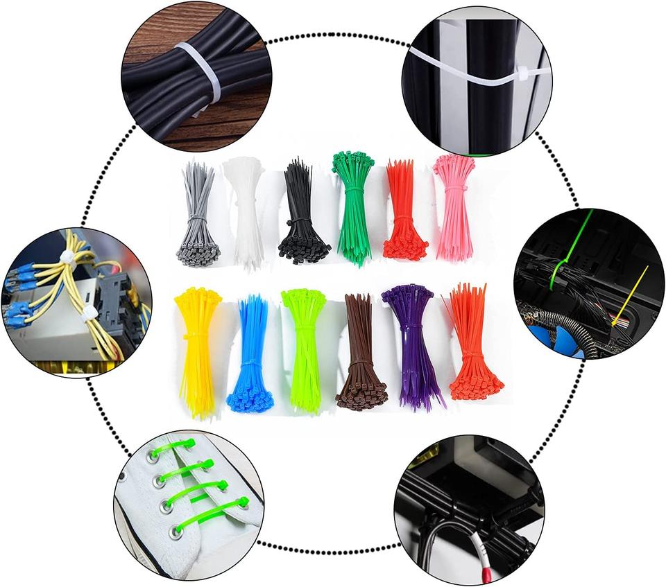 CLAMPS-N-CLAMPS Nylon 66 Grade 100 mm 2.5 mm Cable Ties Multi Color_3