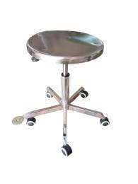 Stools Revolving Stainless Steel Silver_0