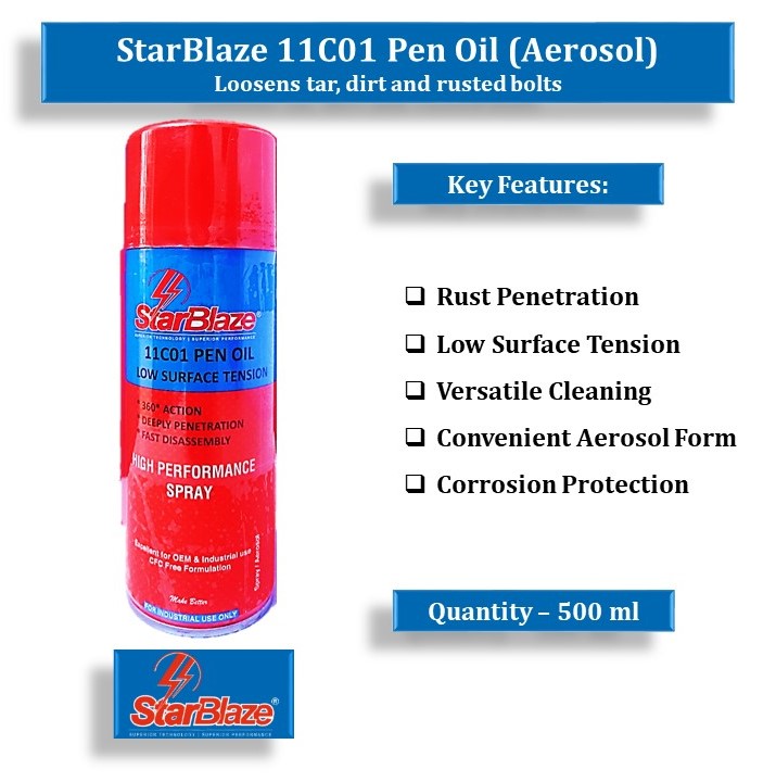 StarBlaze Rust Removing Spray 11C01 Pen Oil 500 mL_3
