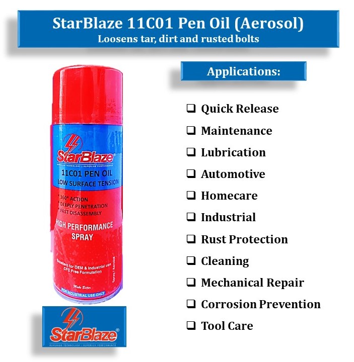 StarBlaze Rust Removing Spray 11C01 Pen Oil 500 mL_1